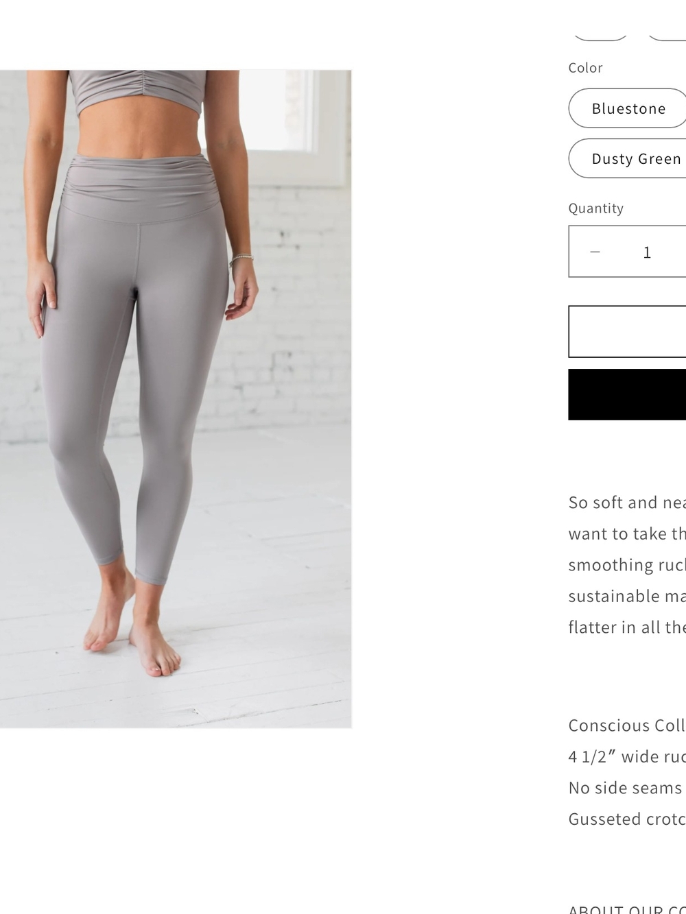 Vivian High-Waist Sculpting Leggings in ZINC  Gray